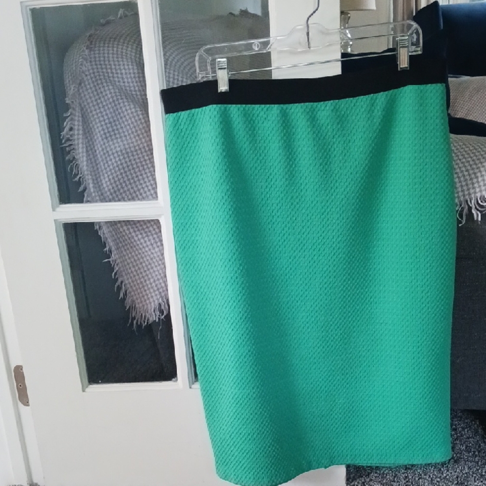 Alfani Green Pencil Skirt Knee-Length Work Style